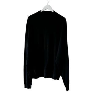 Baracuta Vintage Silk Blend Black Mock Neck Retro Knit Men  Sweater SZ 2X #2296